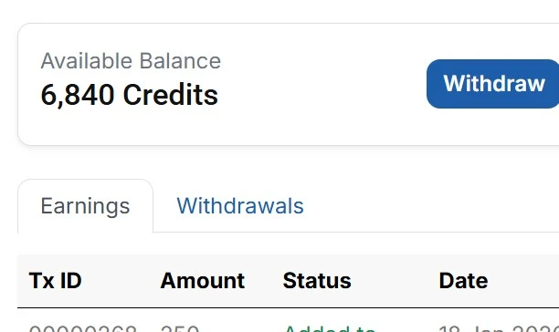Start earning placeholder